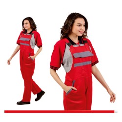 Kadın Bahçıvan Tulumu-ÇOK CEPLİ 100/100 PAMUK 245 GR