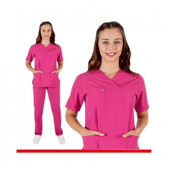 kadın - HEMŞİRE V YAKA TAKIMI 75 POLYESTER 25 VİSKON