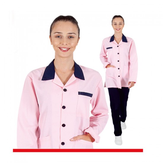 kadın - HASTANE HASTA BAKIM TAKIMI 75 POLYESTER 25 VİSKON 185 GR
