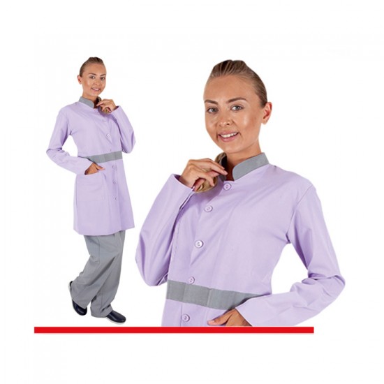 kadın - HASTANE HASTA BAKIM TAKIMI 75 POLYESTER 25 VİSKON 185 GR