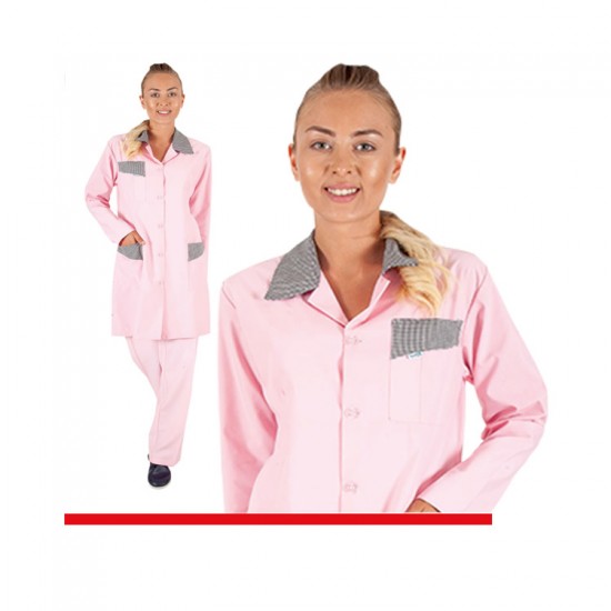 kadın-HASTANE HASTA BAKIM TAKIMI 75 POLYESTER 25 VİSKON 185 GR