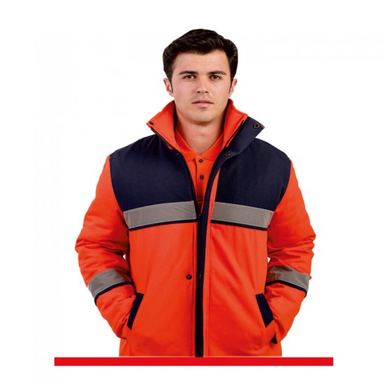 Erkek - KABAN 7X7 Gabardin Kumaş Çift Renkli-Fosforlu Kapitoneli 100/100 Pamuk