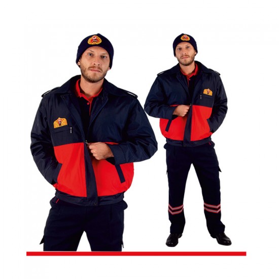 Erkek - İTFAİYE MONT 100/100 POLYESTER SU İTİCİ MEBRAN KAPLAMA BEZ ÖRGÜ 190 GR 180 GR KAPİTONELİ