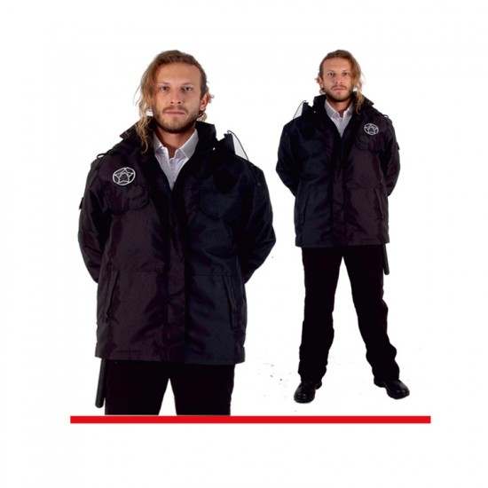 Erkek - GÜVENLİK KABAN 180 GR KAPİTONELİ KAPŞONLU 100/100 POLYESTER SU İTİCİ MEBRAN KABLAMALI