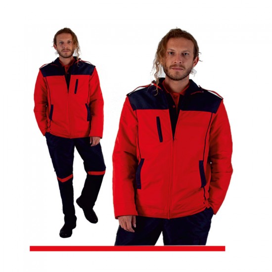 Erkek -İTFAİYE MONT TAKIMI SU İTİCİ 100/100 POLYESTER 120 GR KAPİTONE AKRİLİK KAPLAMA 140 GR