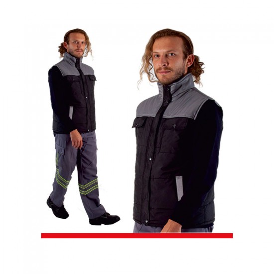 Erkek - YELEK MİKRO SOFT 100/100 POLYESTER SU İTİCİLİ 120 GR KAPİTONELİ ÇİFT RENKLİ