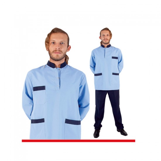 Erkek -HASTANE HİZMETLİ TAKIMI PANTOLON CEKET 75 POLYESTER 25 VİSKON