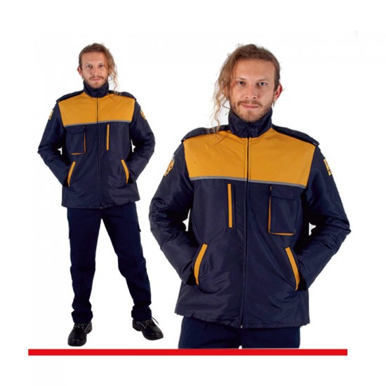 Erkek - İTFAİYE MONT TAKIMI 100/100 POLYESTER ÇİFT RENKLİ REFREKTÖRLÜ 140 GR KAPİTONELİ MONT TAKIMI