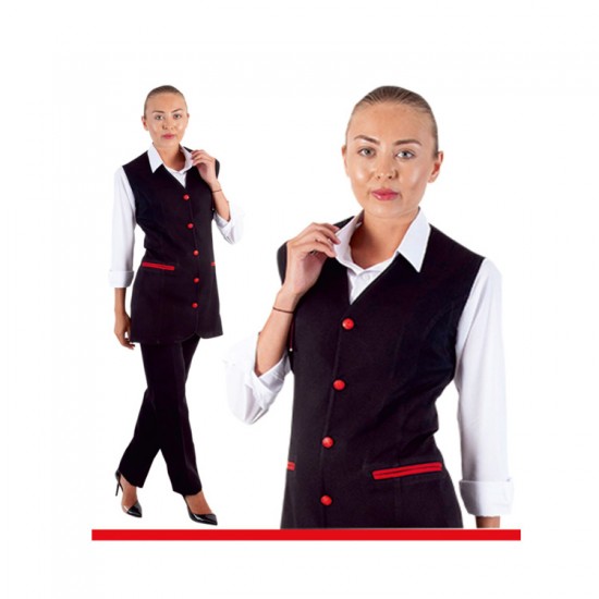 Kadın - HASTANE SEKRETER TAKIM YELEK GÖMLEK PANTOLON 88 POLYESTER 12 ELESTAN 200 GR